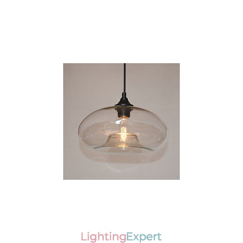 Modern Characteristic Pendant 1 Light With Transparent Shade