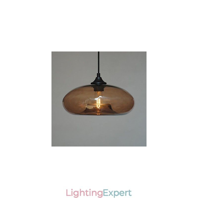 Modern Characteristic Pendant 1 Light With Transparent Shade