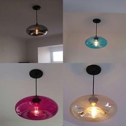 Modern Characteristic Pendant 1 Light With Transparent Shade