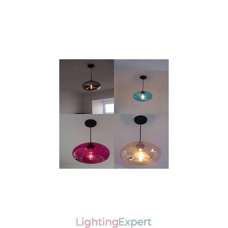 Modern Characteristic Pendant 1 Light With Transparent Shade