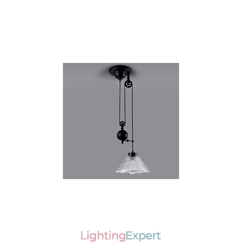 Vintage Pendant Light 1 Light Island Light Foyer pendants Metal + Galss