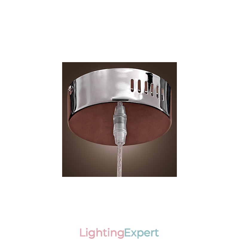 Modern Contemporary Globe Mini Style Chrome Metal Pendant Light