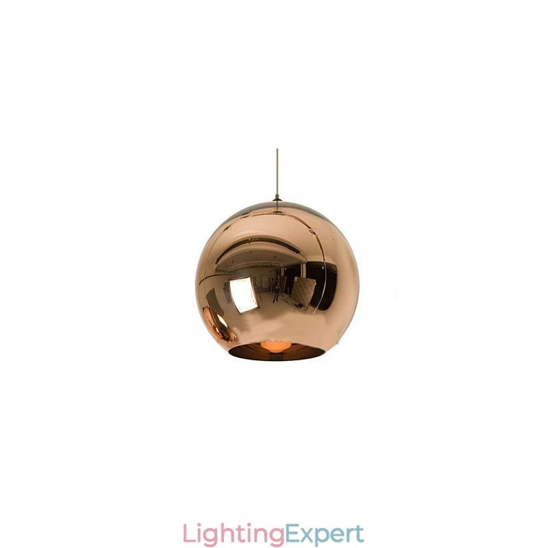 Creative Simple Glass Nordic Retro Electroplating Ball Pendant Lamp Light