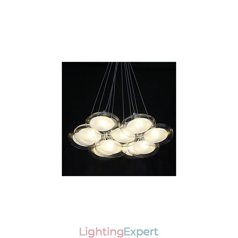 Modern Contemporary Chrome Metal Pendant Light