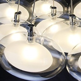 Modern Contemporary Chrome Metal Pendant Light