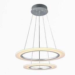 Modern Pendant Light Ceiling Hanging Chandelier Lamp Fixtures with 2 rings