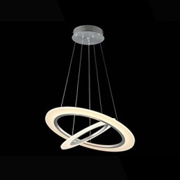Modern Pendant Light Ceiling Hanging Chandelier Lamp Fixtures with 2 rings