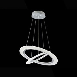 Modern Pendant Light Ceiling Hanging Chandelier Lamp Fixtures with 2 rings