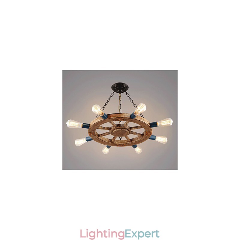 Nostalgic iron resin Chandelier