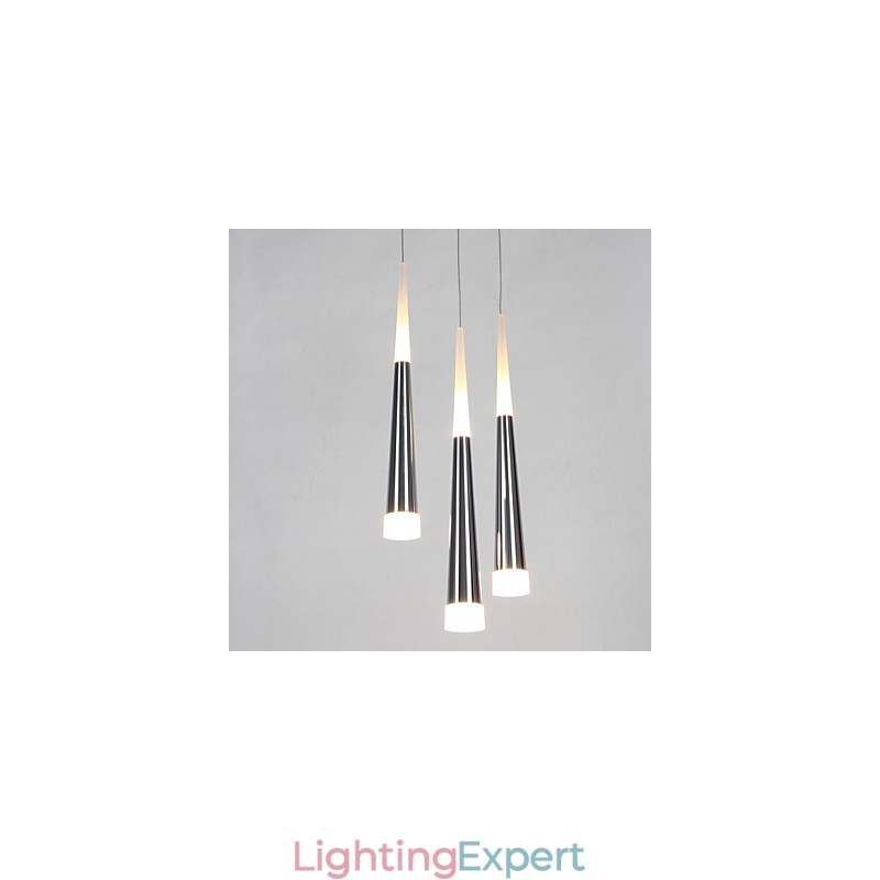 Triple Pendant Light Modern Contemporary Dining Kids Metal Round Canopy