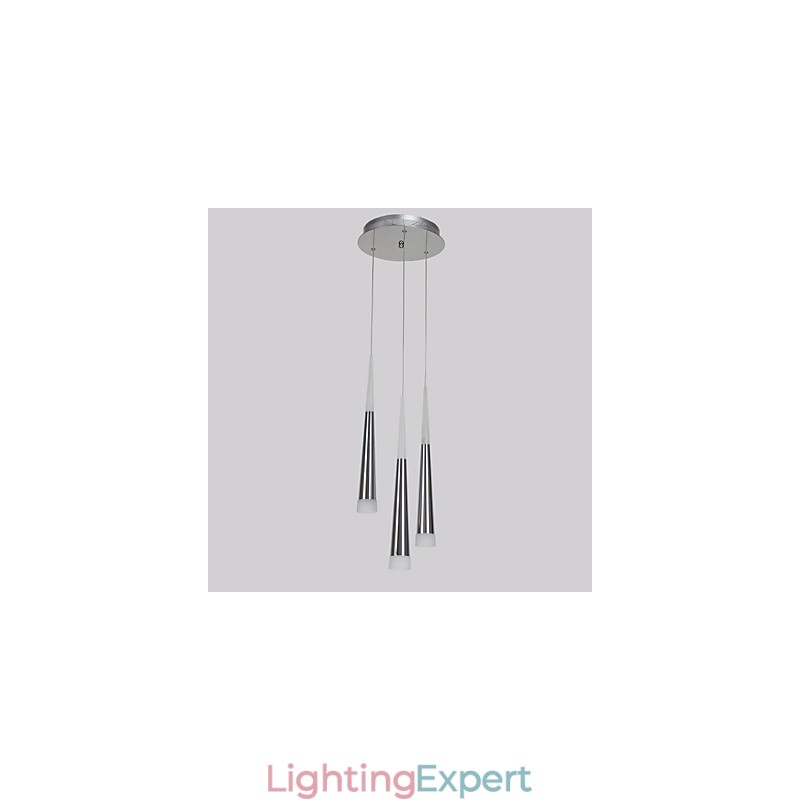 Triple Pendant Light Modern Contemporary Dining Kids Metal Round Canopy