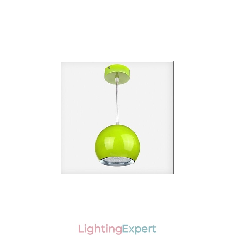 Modern Contemporary Globe Painting Metal Pendant Light