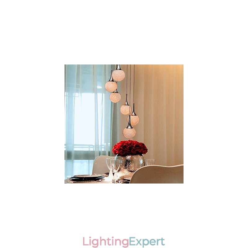 Modern Contemporary Globe Electroplated Metal Flush Mount