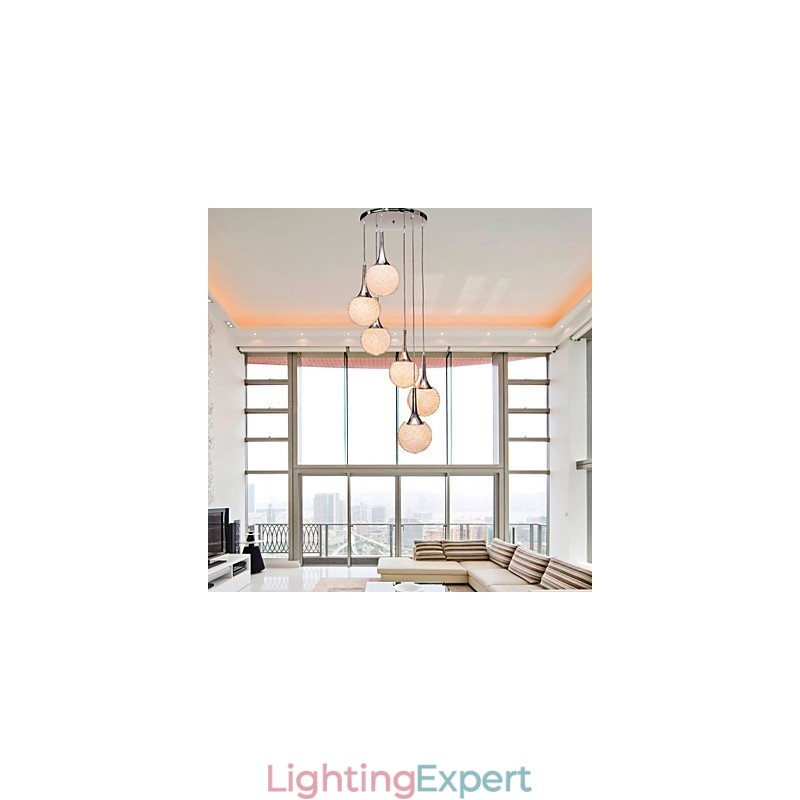 Modern Contemporary Globe Electroplated Metal Flush Mount