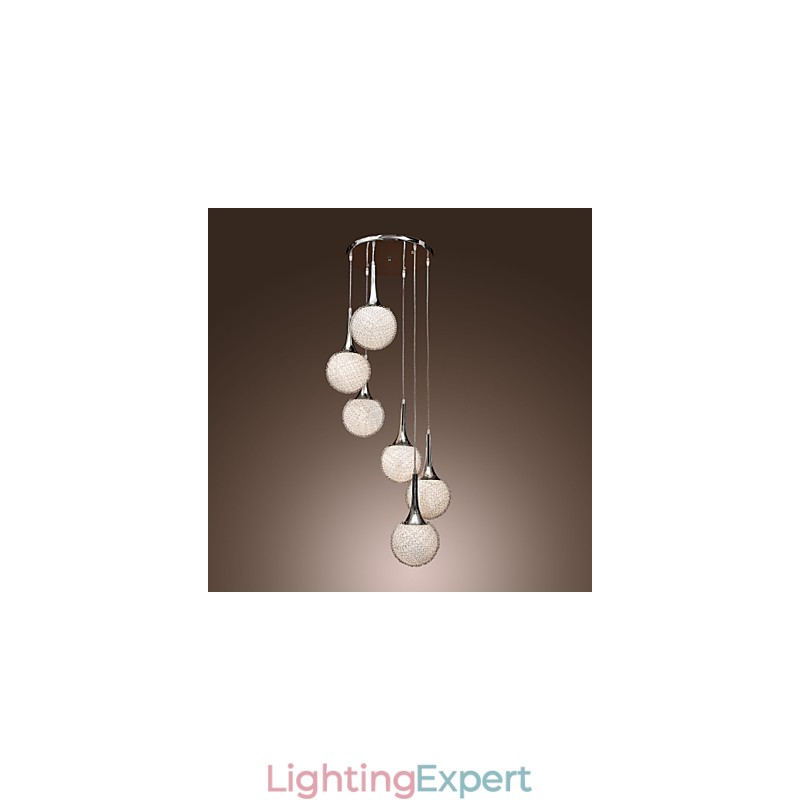 Modern Contemporary Globe Electroplated Metal Flush Mount