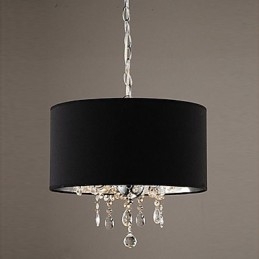 Modern Contemporary Drum Crystal Mini Style Chrome Chandelier