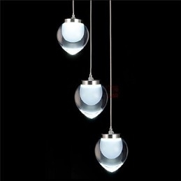 Modern Contemporary Chrome Metal Pendant Light