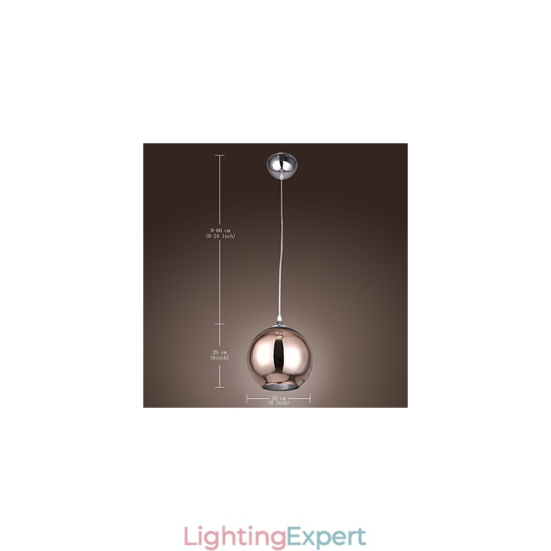 60 Modern Contemporary Globe Electroplated Metal Pendant Light