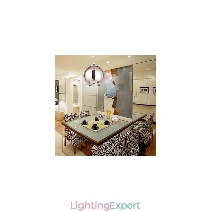 60 Modern Contemporary Globe Electroplated Metal Pendant Light
