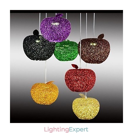 Woven Aluminum Chandelier With Seven Head Lamp Apple