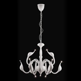 Modern Contemporary Candle Style Electroplated Metal Chandelier