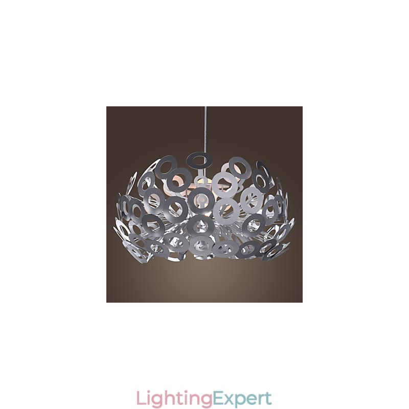 Modern Pendant Light in Circle Featured Lampshade