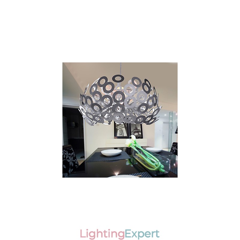 Modern Pendant Light in Circle Featured Lampshade