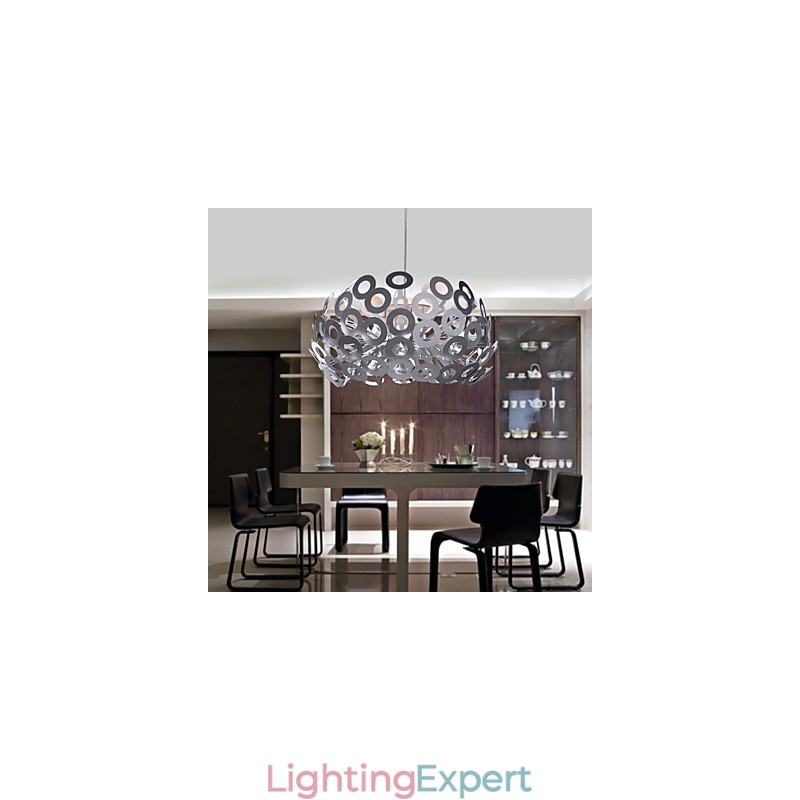 Modern Pendant Light in Circle Featured Lampshade