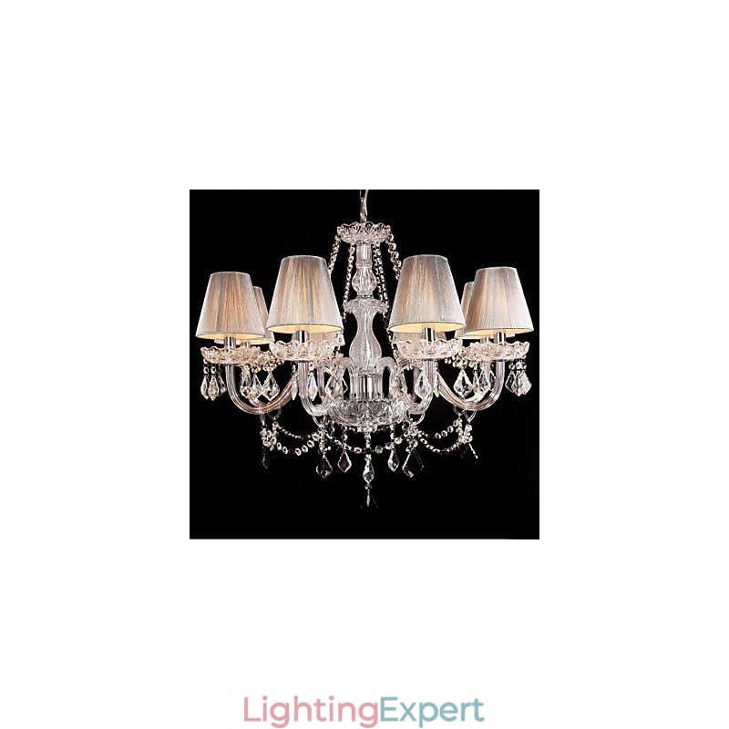 Chandelier Crystal Luxury Modern Living 8 Lights