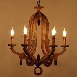 Vintage Retro Mini Style Painting Metal Chandelier