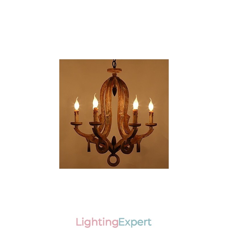 Vintage Retro Mini Style Painting Metal Chandelier