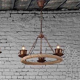 Ceramic Industry Wind Rope Chandelier RetroLron Chandelier Simple3