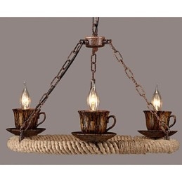 Ceramic Industry Wind Rope Chandelier RetroLron Chandelier Simple3
