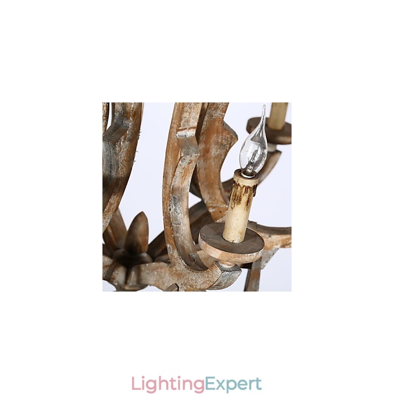 Vintage Retro Mini Style Painting Metal Chandelier