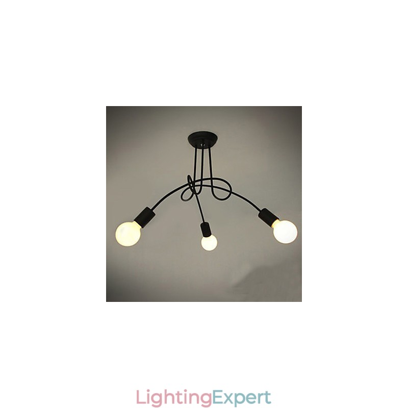 Modern Contemporary Painting Metal Chandelier