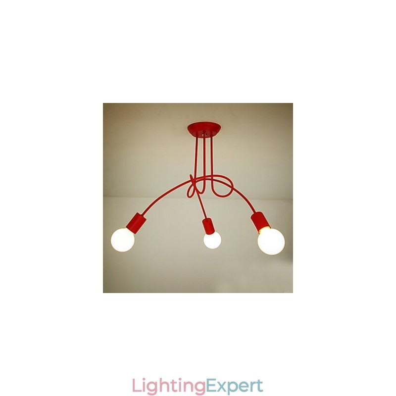 Modern Contemporary Painting Metal Chandelier