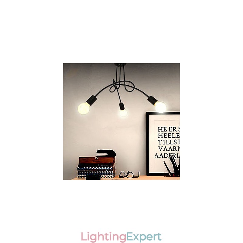 Modern Contemporary Painting Metal Chandelier