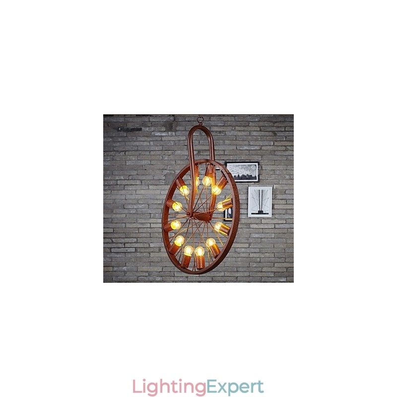 Retro Wheel Pendant To do The Old Industrial Hanging Lamp A