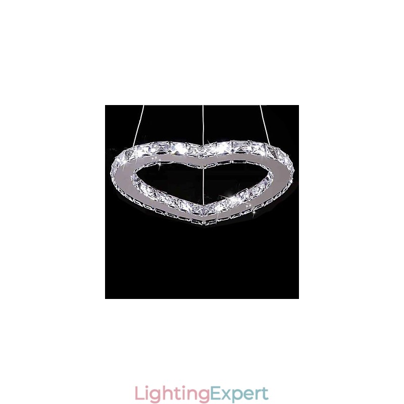 Modern Contemporary Crystal Chrome Metal Chandelier