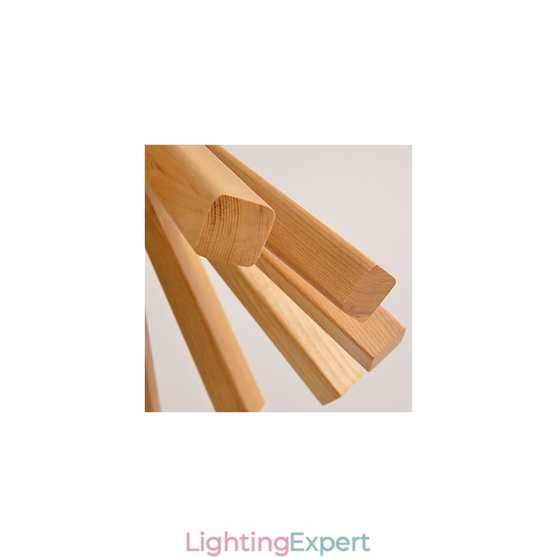 Retro Country Wood Bamboo Pendant Light