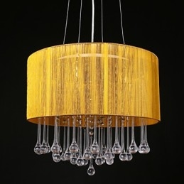 Drum Pendant Modern 4 Lights Winding Lampshade Crystal Chandelier Chandelier Modern Minimalist Design