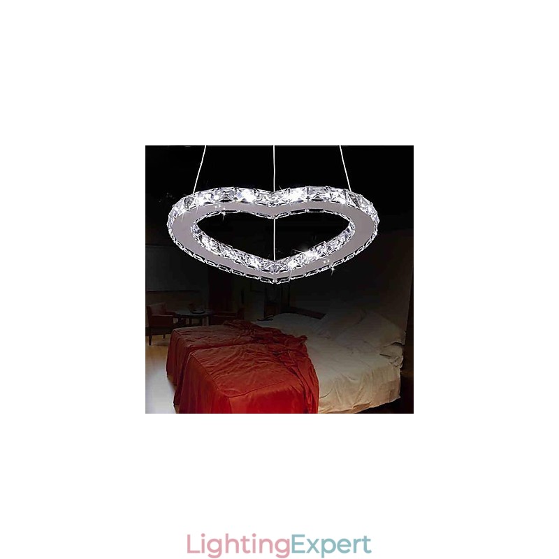 Modern Contemporary Crystal Chrome Metal Chandelier