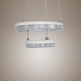 Crystal Pendant Light The Letter "C" Shape Modern Lamp Two Rings