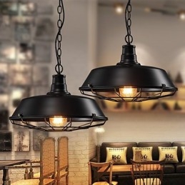 Pendant Lights American Country Retro Wrought Iron Contemporary and Contracted Warehouse Droplight
