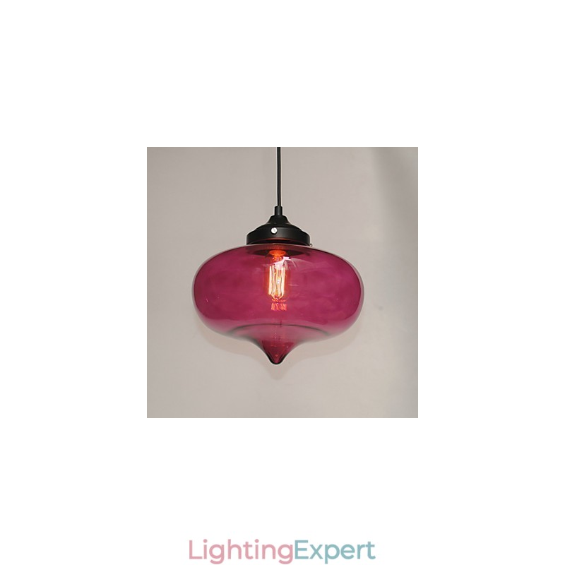 Bubble Design Pendant 1 Light with Transparent Shade