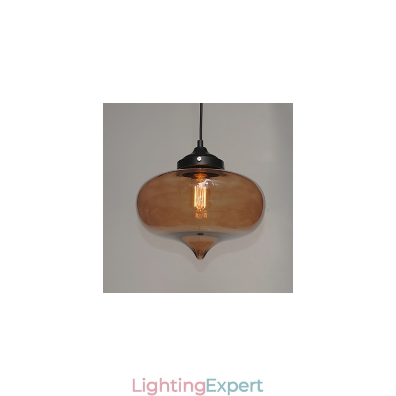 Bubble Design Pendant 1 Light with Transparent Shade