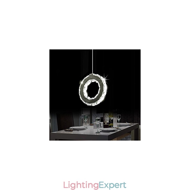 Modern Contemporary Crystal Metal Pendant Light