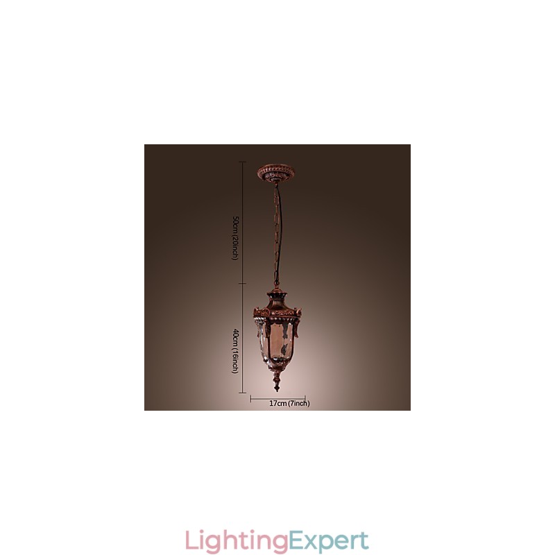 Antique Inspired Pendant Light with 1 Light