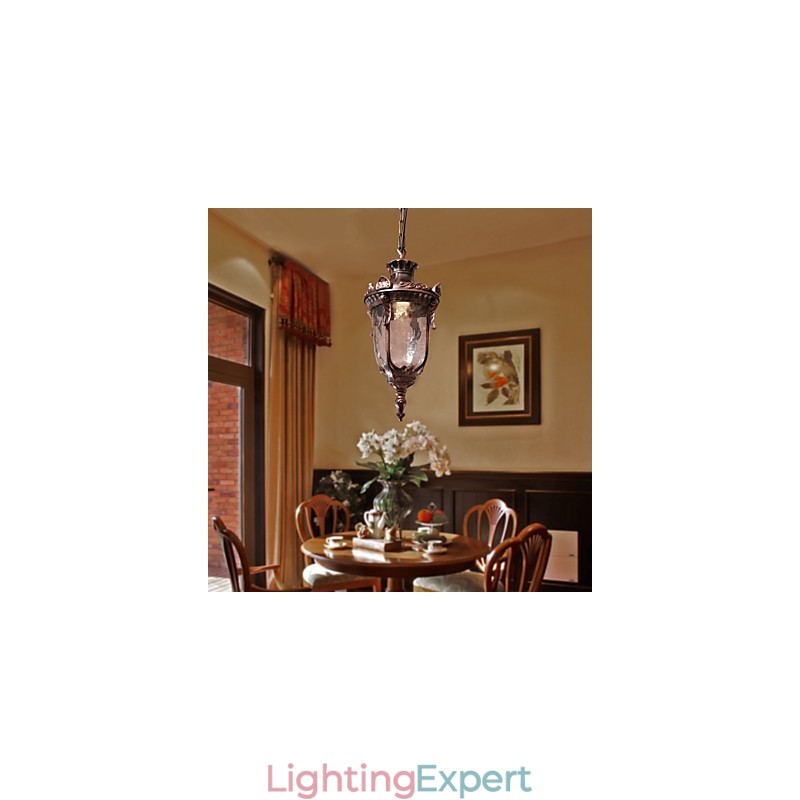 Antique Inspired Pendant Light with 1 Light