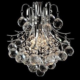 Modern Contemporary Crystal Chrome Chandelier Pendant Light